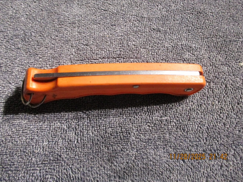 Винтажный 1990 Buck США Bucklite оранжевый 426 складной нож замок простоя края лезвие - Изображение 3 из 4