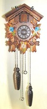 cuckoo clock black forest quartz german wood battery clock music painted new