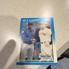 Fleer 1987 SuperStar Specials Dr. K & Super K #640 Gooden Clemens Baseball Card…