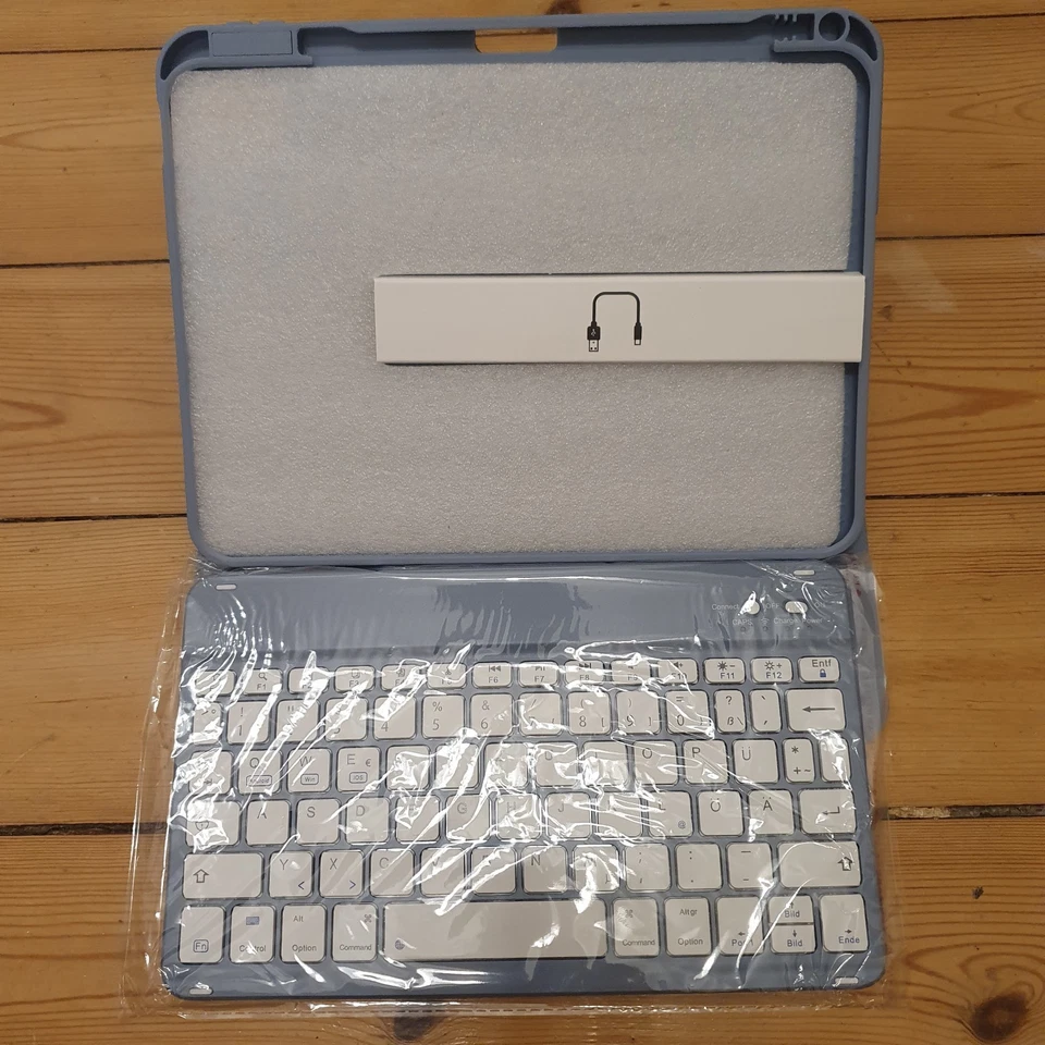 Hülle mit magnetischer Tastatur für iPad (11/10 Gen/10.9 Zoll), mit Stifthalter