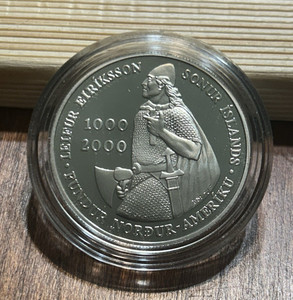 Iceland 1000 Krónur 2000 Coin Leifur Eiríksson Fundur Norður-Ameríku