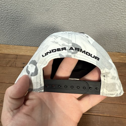 Under Armour Hat Adult White Camouflage Snapback Cap Allseason Gear Camo NEW - Picture 5 of 11