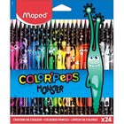 Maped Monster Felt Tips 24 Count (Pack of 1) x24 Monster Colouring Pencils