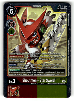 Shoutmon + Star Sword BT11-009 C Normal Common Dimensional Phase LP