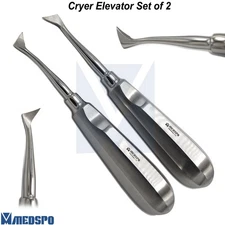 Set of 2 Dental Cryer Root Elevators Surgical Tooth Extracting Instruments CE