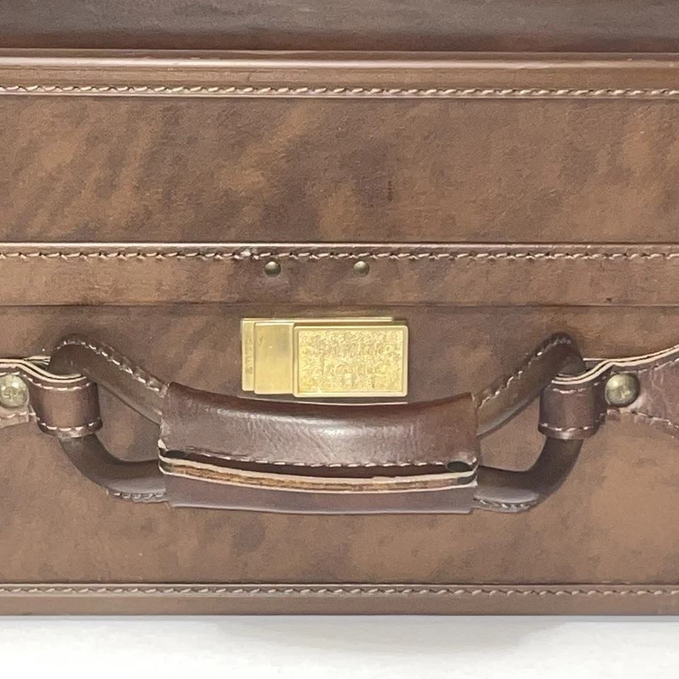 Vintage Hartmann Luggage Belting Brown Vinyl Paisley SuitCase 25x23x8 EUC - Image 4 of 4