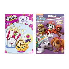 Paw Patrol and Shopkins Kids Color Play Learning Coloring & Activity Books New