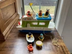 Vintage 1972 Fisher Price Little People Happy Houseboat #985