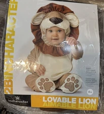 InCharacter Lovable Lion Baby Costume Infant 0-6M Jumpsuit Hood Halloween Outfit