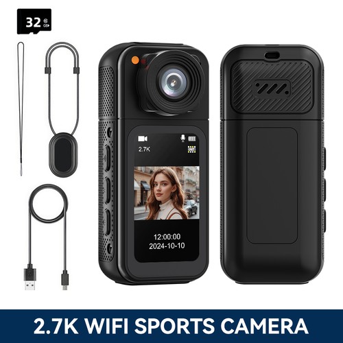 2.7K HD 180° Rotating WIFI Sport DV Thumb Action Camera Pocket Magnetic Recorder - Picture 16 of 17