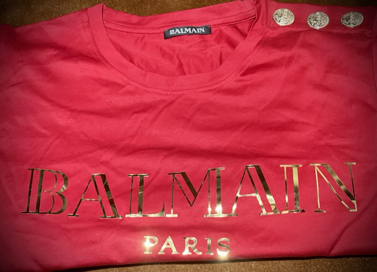 Balmain Red Shirts for Men for sale | eBay