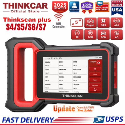 Thinkscan Plus OBD2 Scanner Code Reader ABS SAS SRS ECM BCM System Diagnostic US