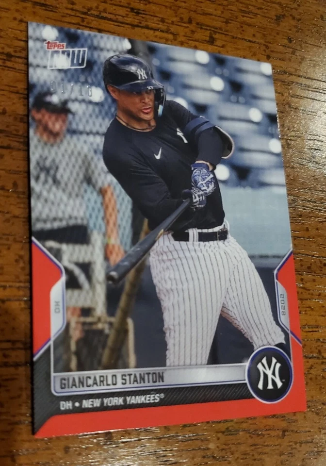2022 Topps Now #OD-34 Giancarlo Stanton New York Yankees /10 Red Insert Parallel - Image 2 of 4