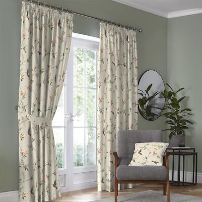 Dreams & Drapes Darnley 100 % Baumwolle Bleistift Plissee Vorhänge in Koralle/Natur