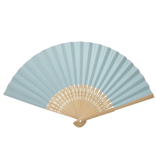 5 Various Colors Chinese Folding Bamboo Ribs Fan DIY Blank Paper Fan For Wedding