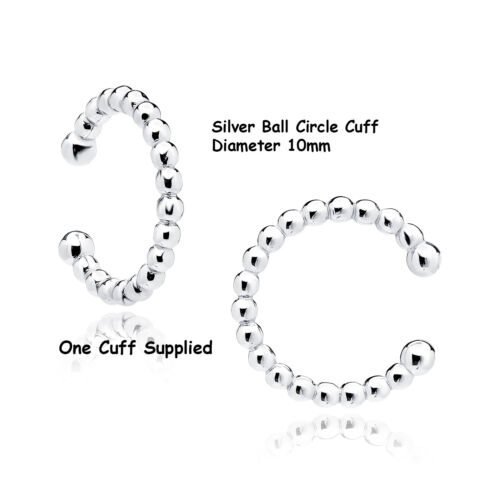 925 Sterling Silver Ear Cuff Huggy Fake Earring Body Solid Silver Fast Shipping - Picture 14 of 29