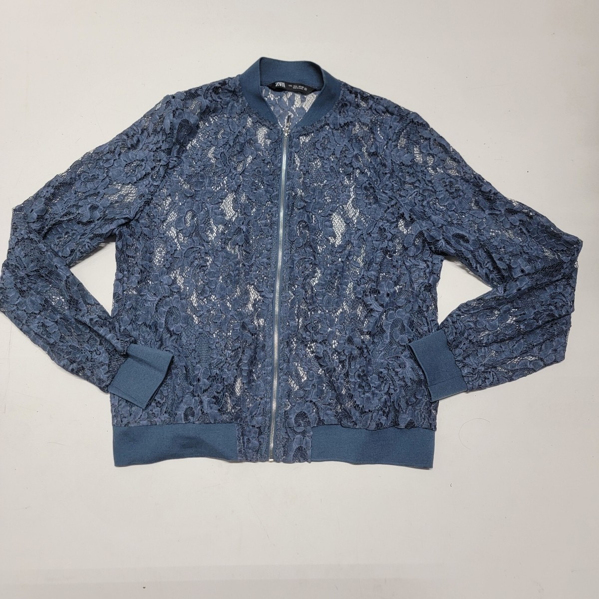 ジャケット・アウター tulle pattern sheer jacket IVORY White