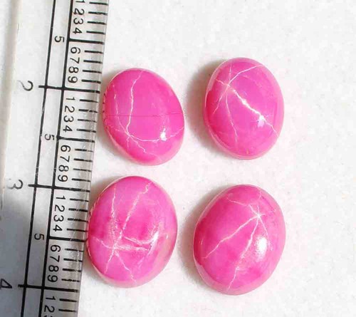 18.60 Ct Loose Gemstone Natural 6 Rays Red Star Ruby Oval Cabochon - Picture 2 of 5