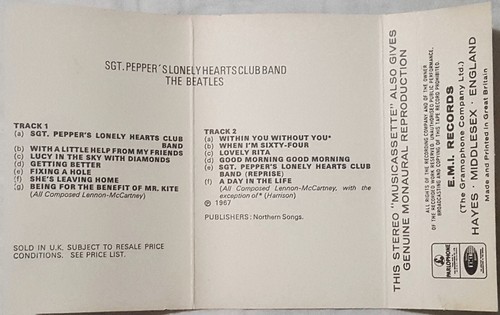 The Beatles - Sgt. Pepper's Lonely Hearts Club Band - TC-PCS 7027 - Cassette - Picture 7 of 9