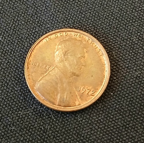1972 Rare "Doublestruck" Lincoln Memorial Error Penny W/ RD Color And... - Picture 6 of 7