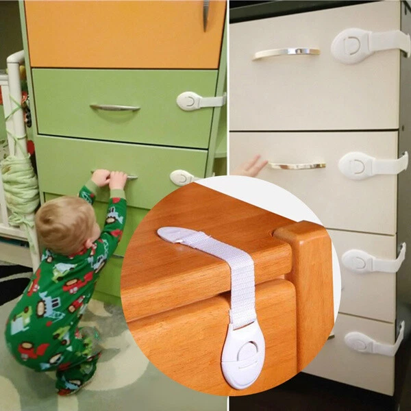 Baby Safety Door Lock cupboard Cabinet Drawer 3m tape.Pet Child locks