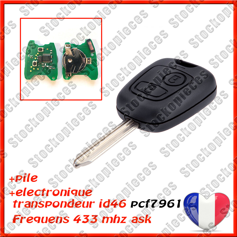 Plip télécommande Citroën Berlingo Xsara Picasso 2002-2008 clé avec carte électronique ID46