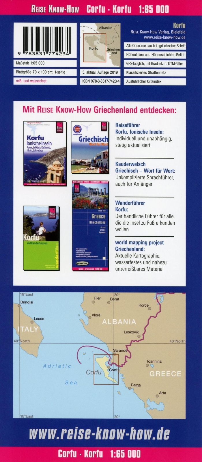 Thumbnail - Reise Know-how Verlag Peter Rump | Reise Know-how Landkarte Korfu /