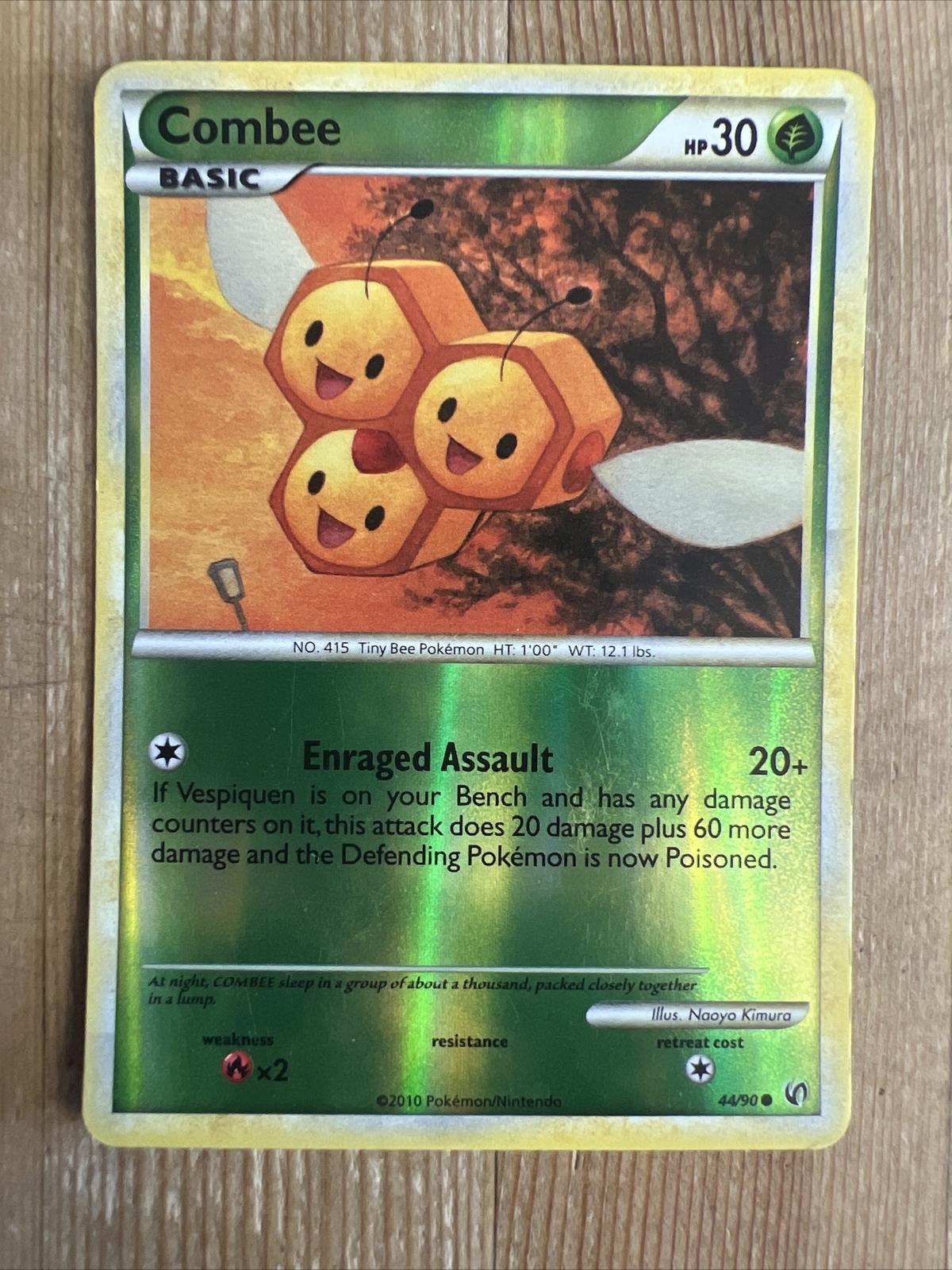 Pokémon TCG Combee HS-Undaunted 44/90 Reverse Holo Common LP