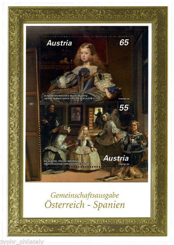Austria - Spain JOINT Issue "PORTRAIT OF INFANTA MARGARITA TERESA" MNH MS 2009 - Picture 1 of 5