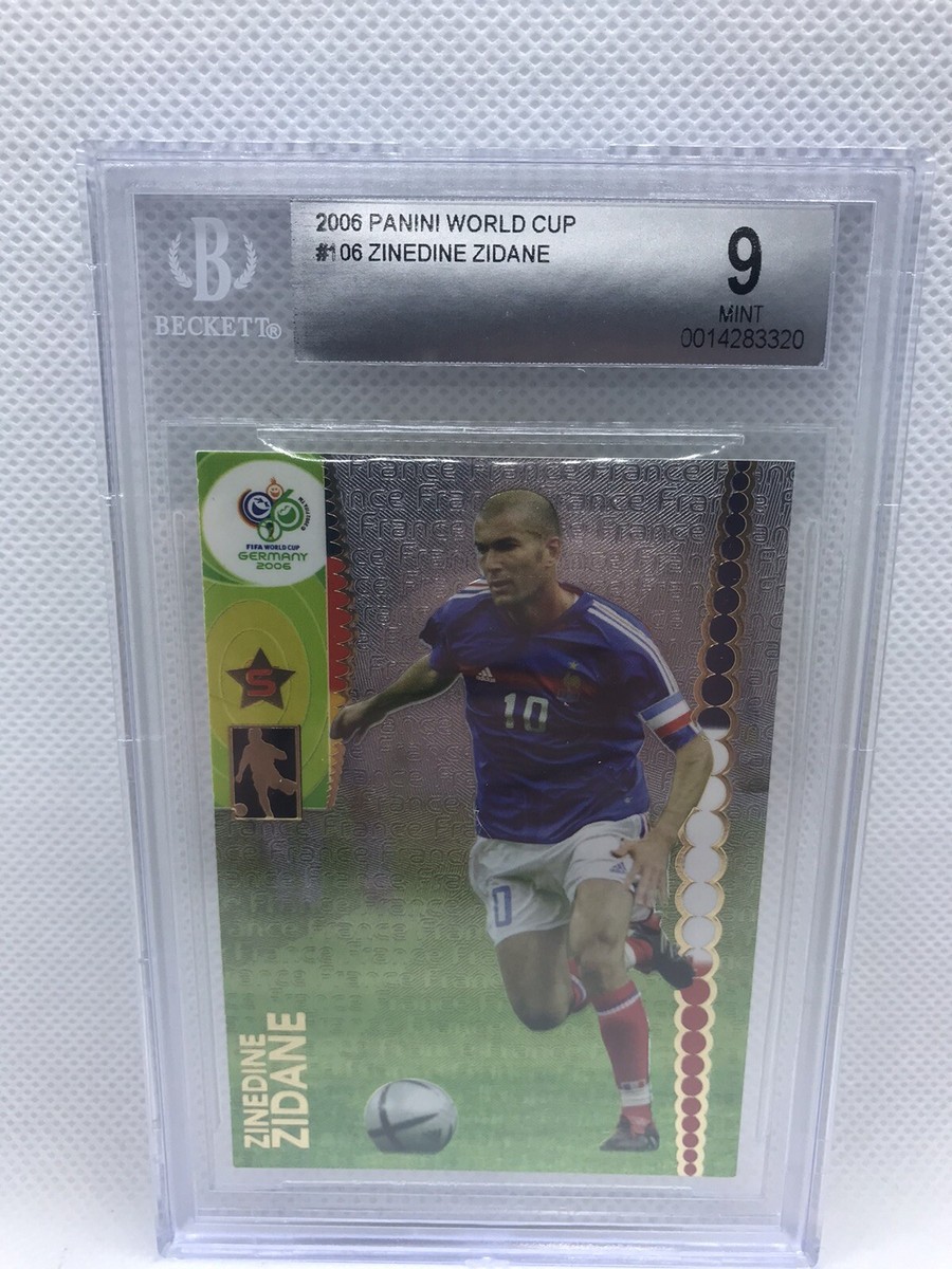 2006 Panini Prizm World Cup #106 Zinedine Zidane BGS 9 MINT