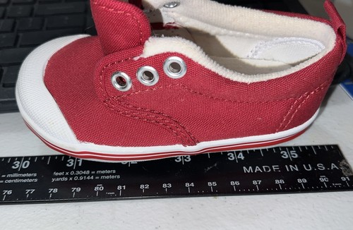 Keds Kids Red Canvas Shoes Size 5 1/2 Clean Tennis Shoes - Imagen 9 de 10