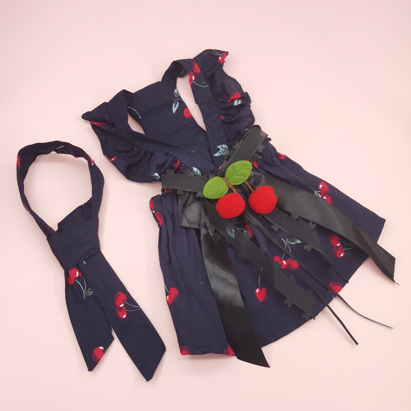 LtuzPet Kariertes Hundekleid - Niedlicher Tutu-Rock Mit Schleife Für Hunde & Katzen