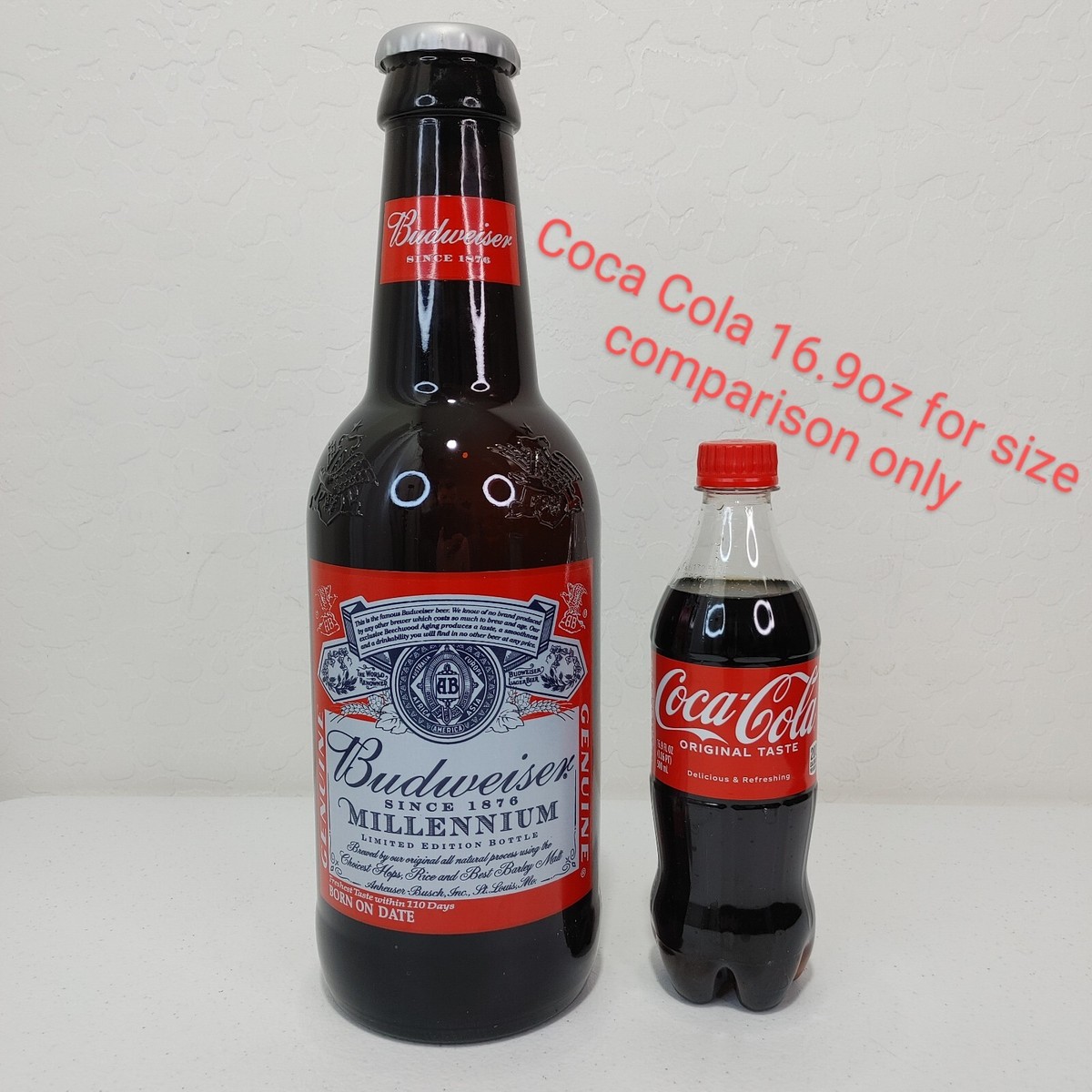 Large Budweiser Beer Millenium 14¾ Inch Bar Advertising Display