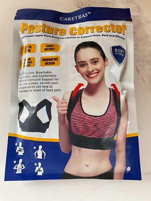 Posture Corrector Unisex Adjustable Upper Back Brace Caretras Medium 28''-35''