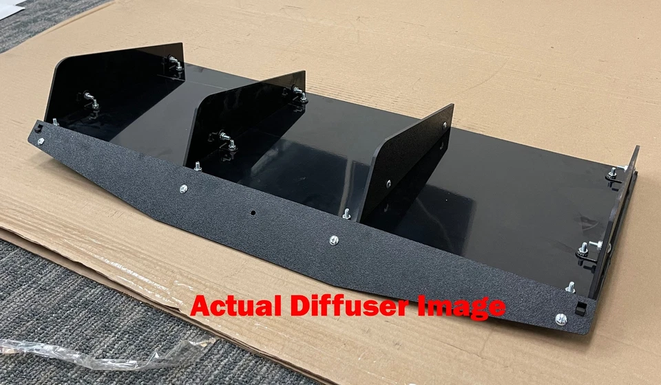 30 英寸 x 12.5 英寸 ABS 纹理后保险杠中心扩散器鳍适用于日产英菲尼迪 — 第 3/4 张图片