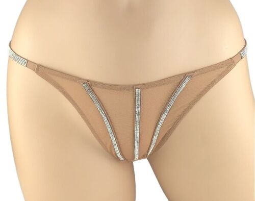 VICTORIA'S SECRET VERY SEXY SHEER SHINE STRAP THONG PANTY BLING XS S M L XL XXL - Picture 14 of 15