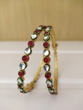 Indian Jewelry Pachi kundan Meenkari Bangle Gold Plated Bollywood Style Jewelry