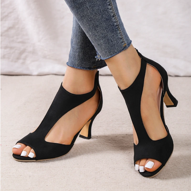 High heels with no back heel sale