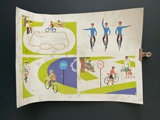 BICICLETTA asilo vintage scuola arte poster anni 70 SPEDIZIONE GRATUITA