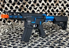 Lancer Tactical Enforcer Needletail Skeleton M4 AEG Airsoft Gun -Black/Navy Blue