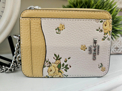 COACH コーチ★チェーン付きカードケース★Zip Card Case COACH® Outlet | Zip Card Case With Floral Print