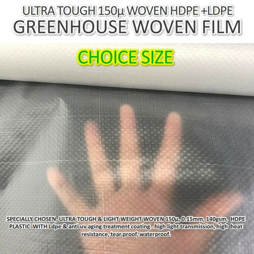 GREENHOUSE COVER WOVEN PLASTIC Ultra-Tough HDPE Anti UV Age Pro COMMERCIAL FILM - Picture 20 of 29