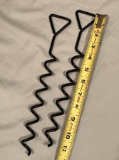 2 Yard Anchors for Outdoor Decorations 11  Spiral Stakes, large Triangle Head