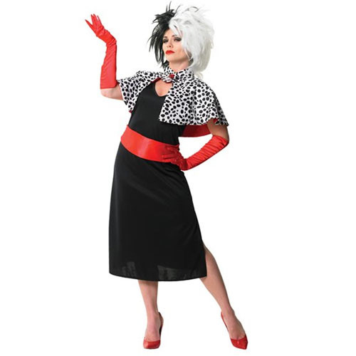 costume carnevale crudelia de mon disney la carica dei 101 tg L | eBay