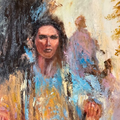 Fantasy woman portrait original oil painting hand painted by Geyer  abstract