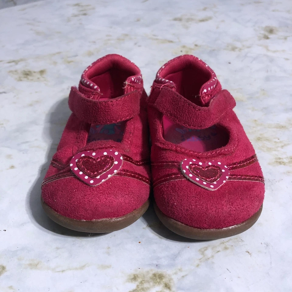 Zapatos Sesame Street Abby niñas pequeñas talla 2 rosa marrón cómodo Mary Jane mocasín Foto 3 de 4