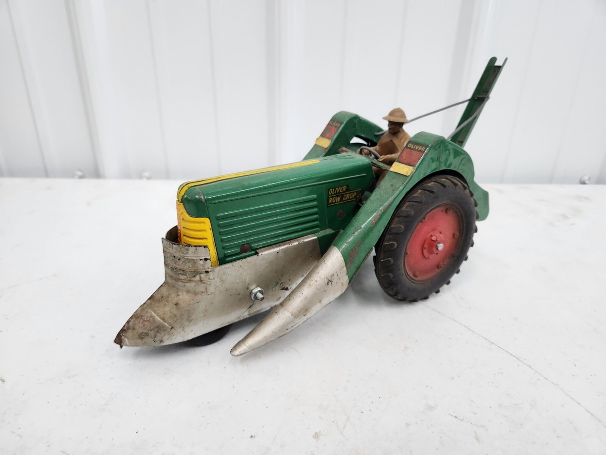 Vintage Original 1/16 Slik Oliver 77 Tractor With Mounted Corn