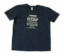 Adults Size XL Black WhatABurger Spicy Ketchup Recipe Shirt Cotton Short Sleeve 