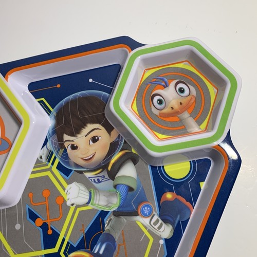 Disney Junior Miles From Tomorrowland Divided Kids Dinner Plate Melamine Plastic - Picture 13 of 14