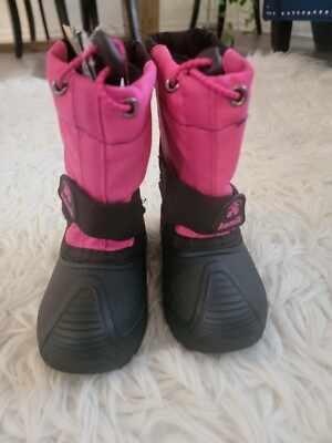 Kamik Snow Boots Waterproof Girls Size 8C Pink 